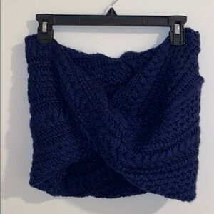 Gap Navy Blue Cable Knit Infinity Scarf